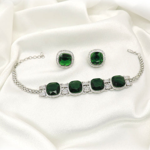 Emerald Green Statement Necklace Set