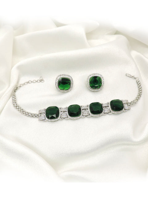 Emerald Green Statement Necklace Set