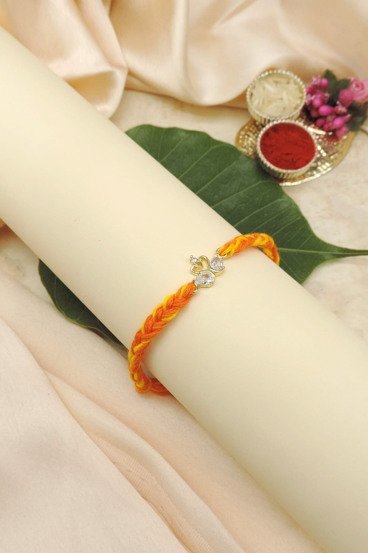 CZ Swan Bhaiya Rakhi