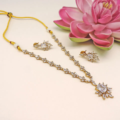 Gold Plated with AD Necklace Image 0