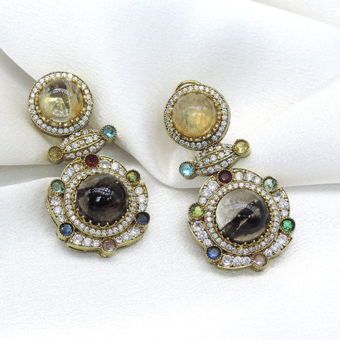 Celestial multicolor drop earrings by Joyrias