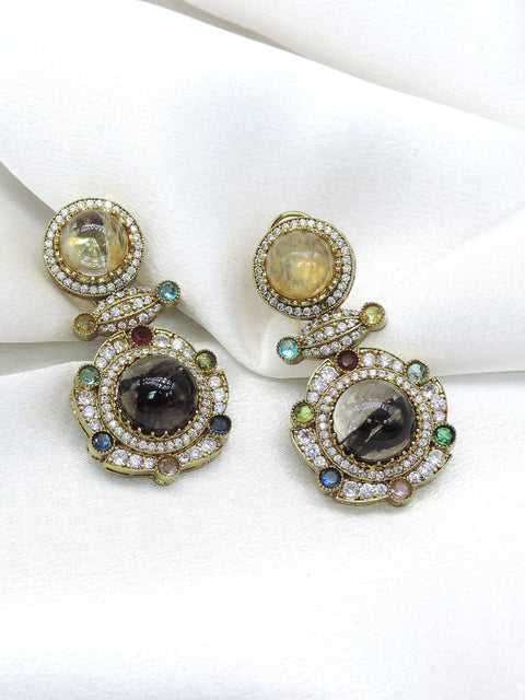 Celestial multicolor drop earrings by Joyrias