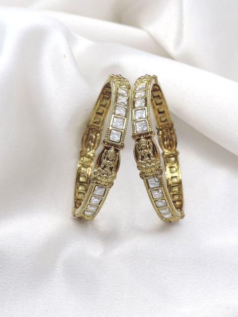 White Stone Temple Bangle Set