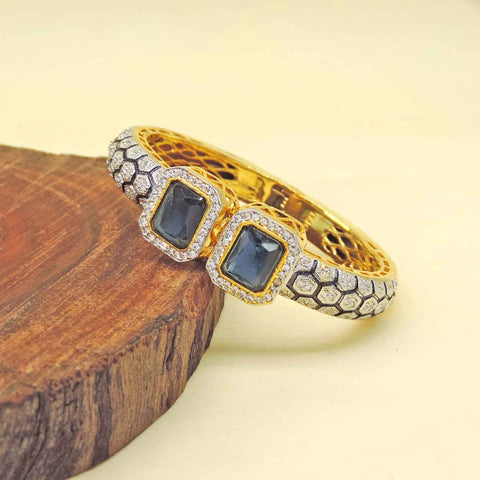 CZ bracelet with blue doublet – Indian cubic zirconia blue bracelet USA – Joyrias