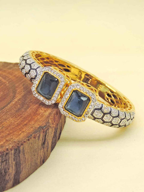 CZ bracelet with blue doublet – Indian cubic zirconia blue bracelet USA – Joyrias