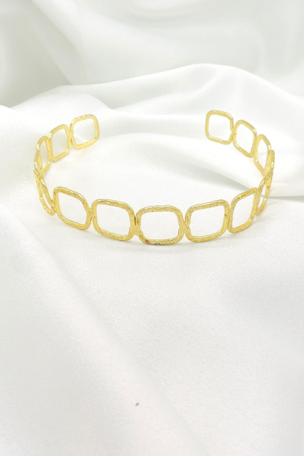 Geometric Link Choker Necklace | Gold Plated Statement Collar