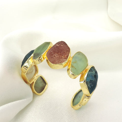 Multistone open cuff bracelet by Joyrias