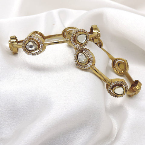 CZ Teardrop Bangle Set by Joyrias