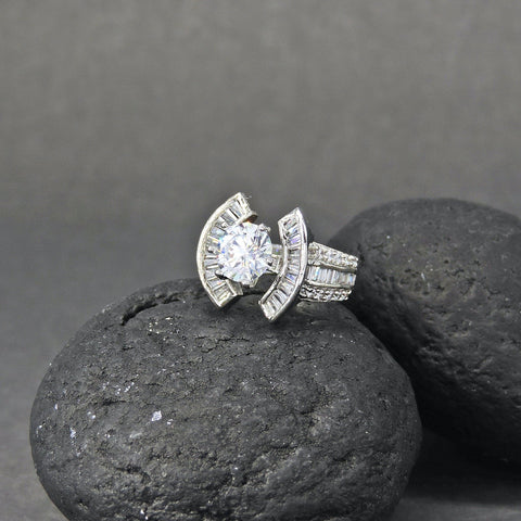 Solitaire style ring – Indian CZ solitaire ring for women USA – Joyrias
