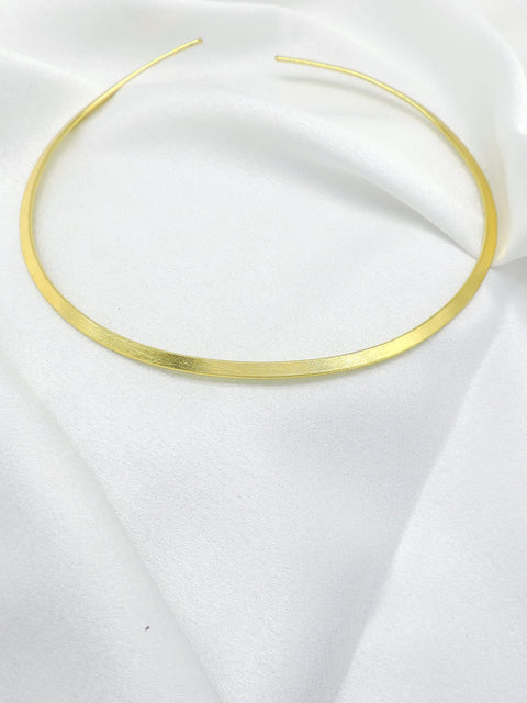 Minimal Gold Choker Necklace | Slim Gold Collar Necklace | Joyrias