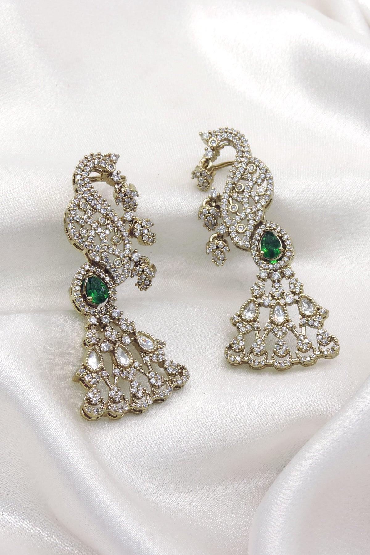 Ruby Peacock AD Ear Cuff Earrings