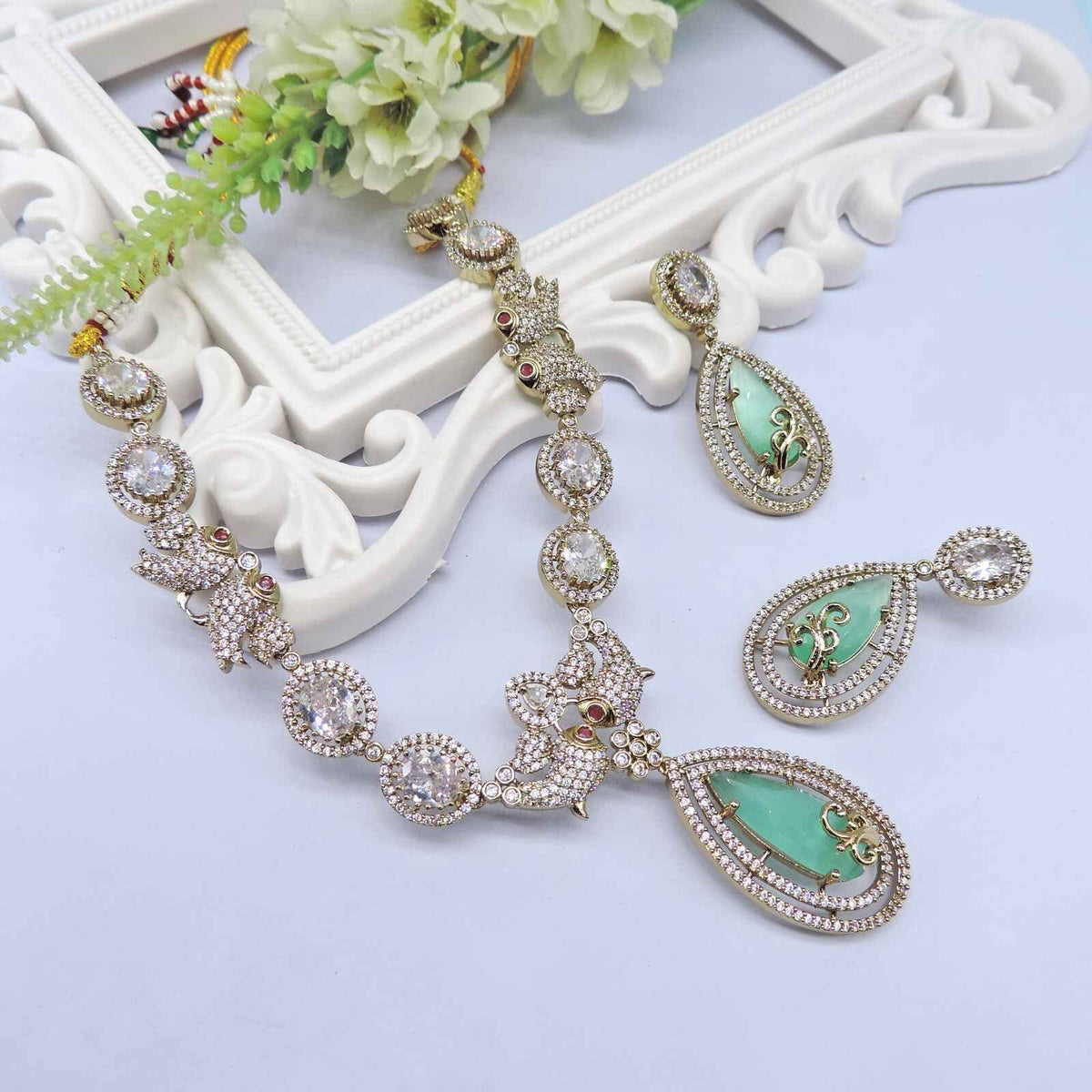 Sage Green Necklace set Image 0
