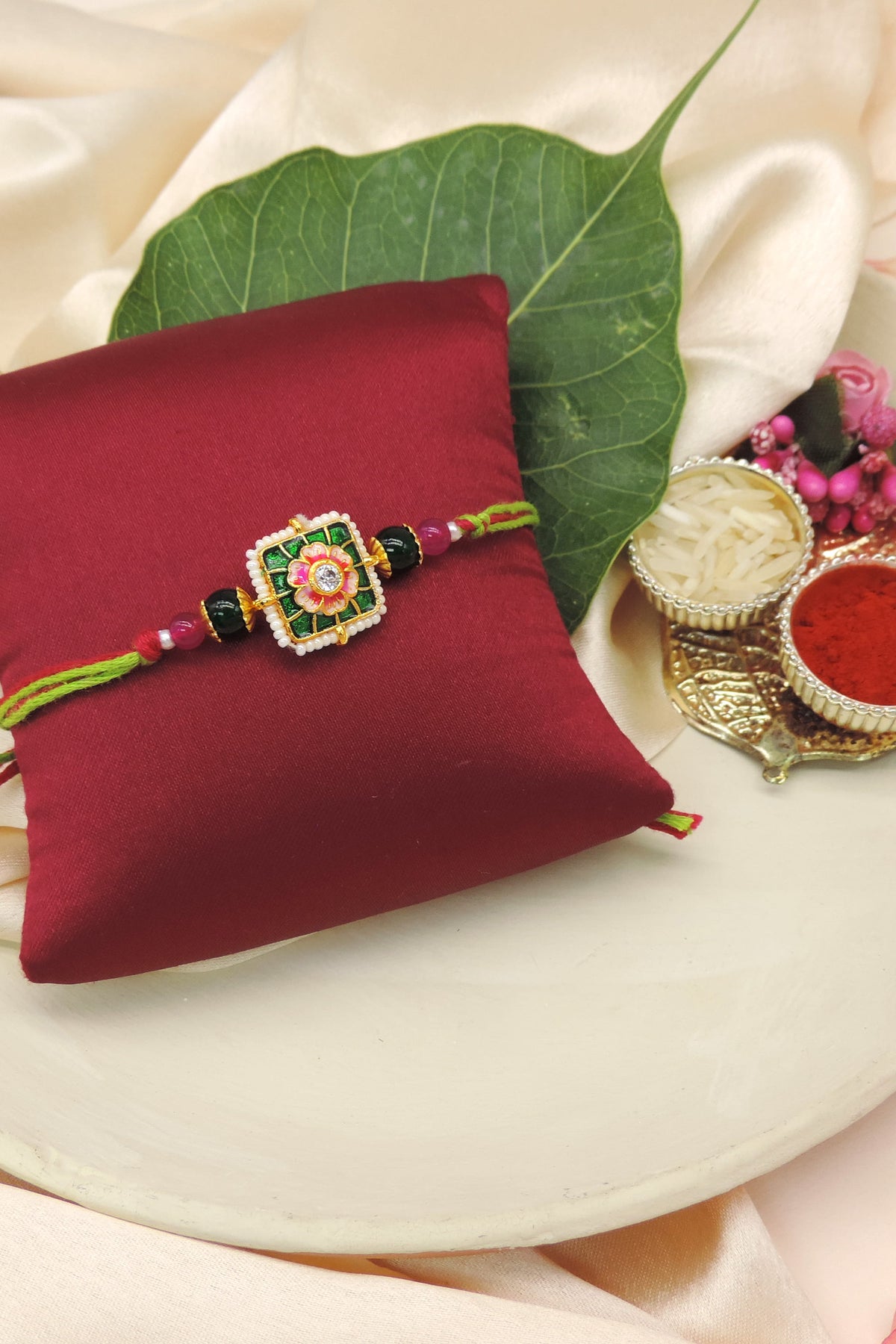 Floral Meena Bhaiya Rakhi