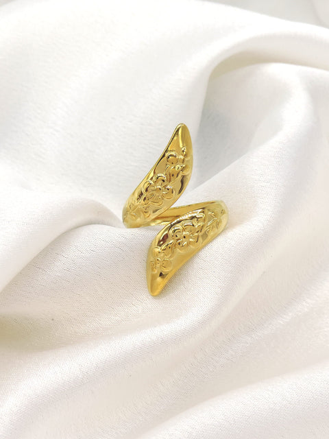 Floral Wrap Gold Ring by Joyrias
