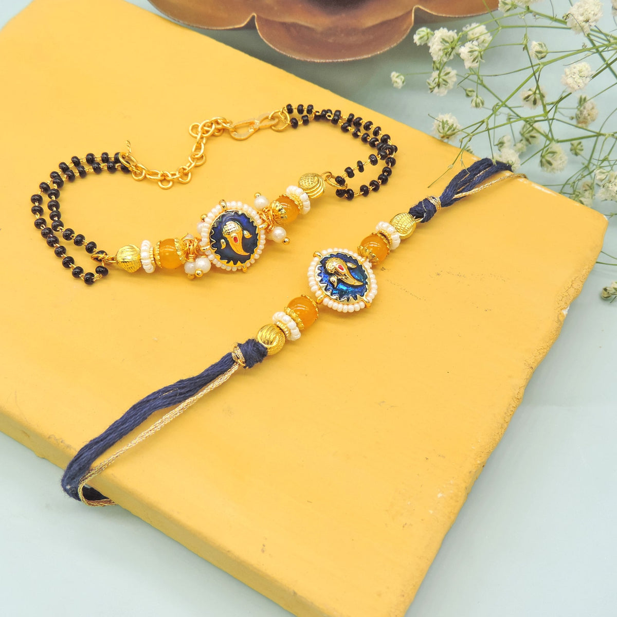 Ganesha Bhaiya Bhabhi Rakhi Set