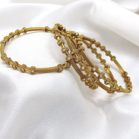 Ethnic Kundan Bangle Set by Joyrias