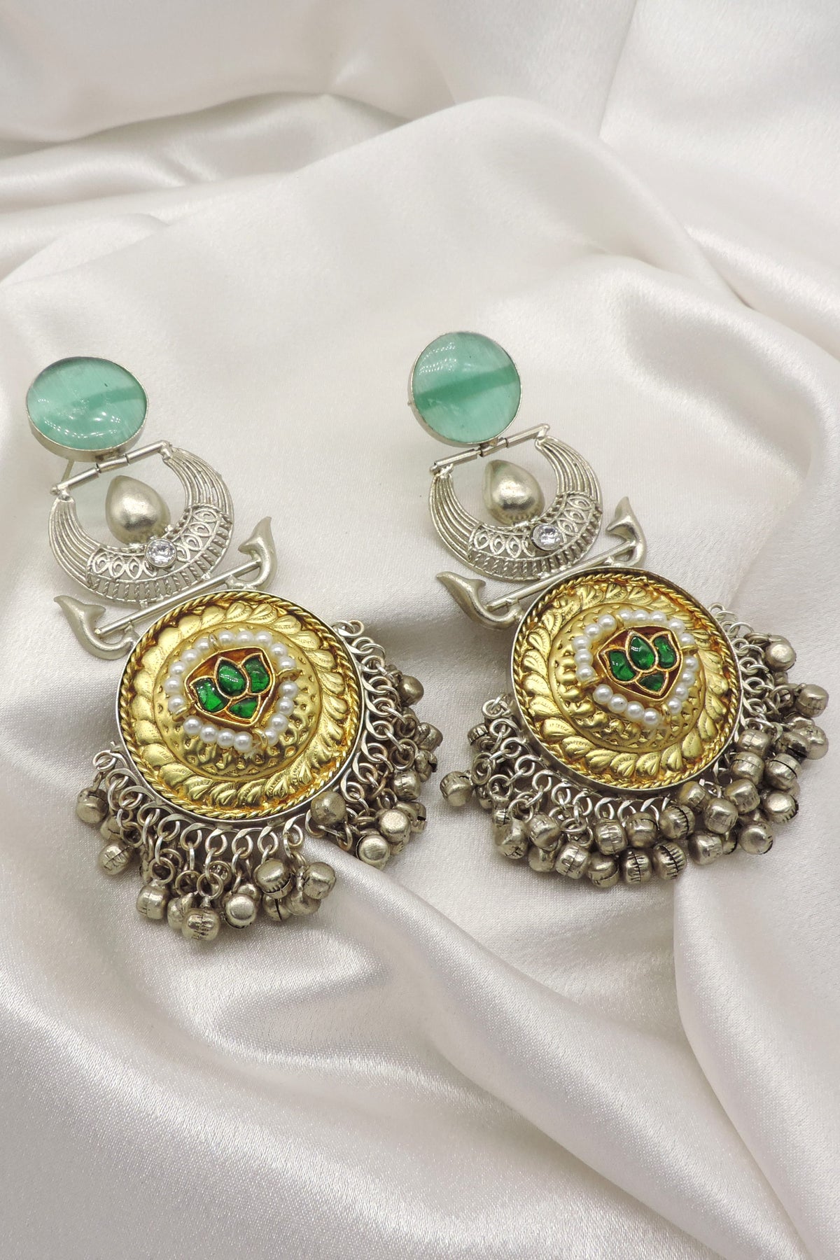 Heritage Ghungroo Disc Earrings