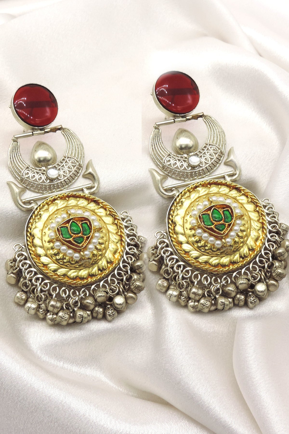Heritage Ghungroo Disc Earrings