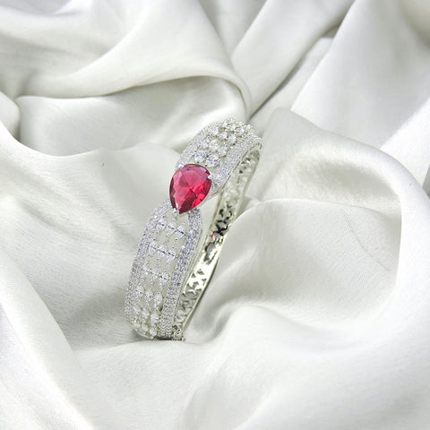 Red doublet AD bracelet – Indian American diamond red stone bracelet USA – Joyrias
