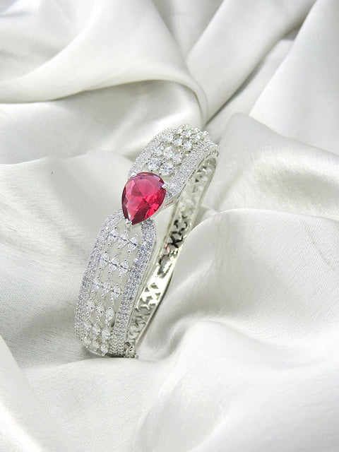 Red doublet AD bracelet – Indian American diamond red stone bracelet USA – Joyrias