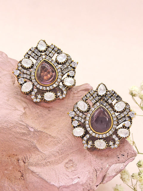 Victorian stud earrings – Indian Victorian style stud earrings for women USA – Joyrias