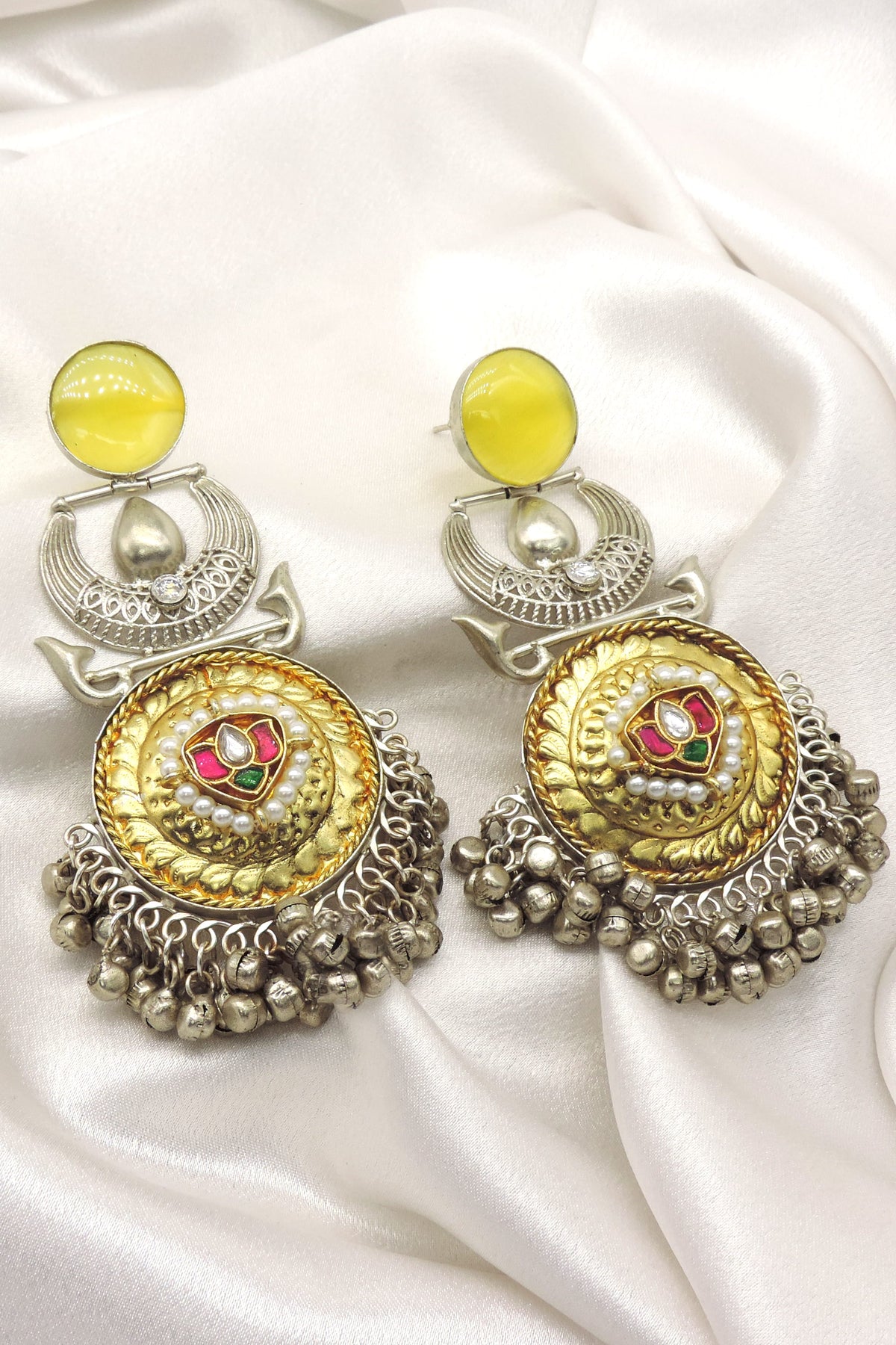 Heritage Ghungroo Disc Earrings
