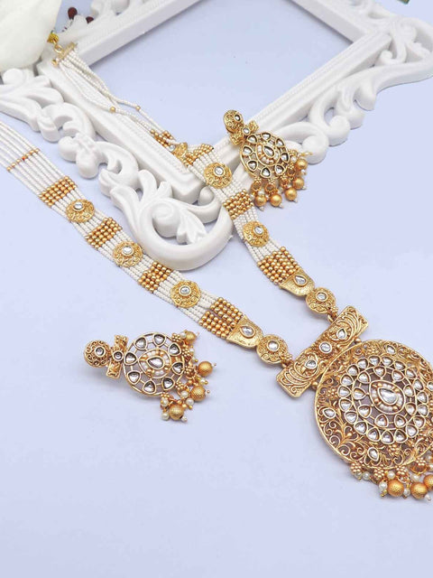 Gold tone Long Necklace set Image 0