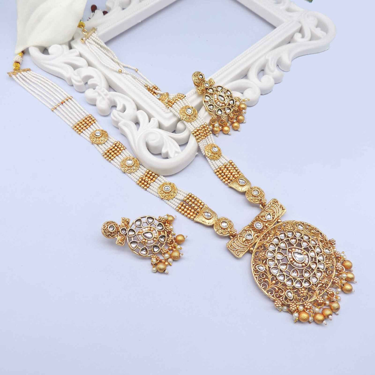 Gold tone Long Necklace set Image 0