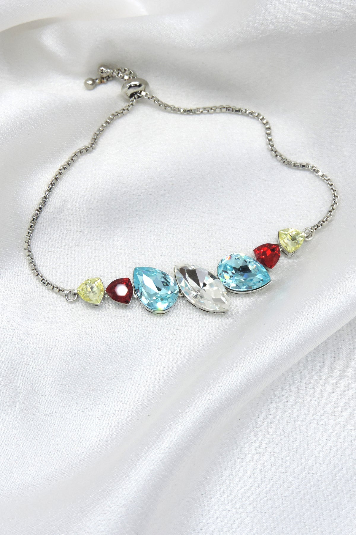 CZ Teardrop Slider Bracelets