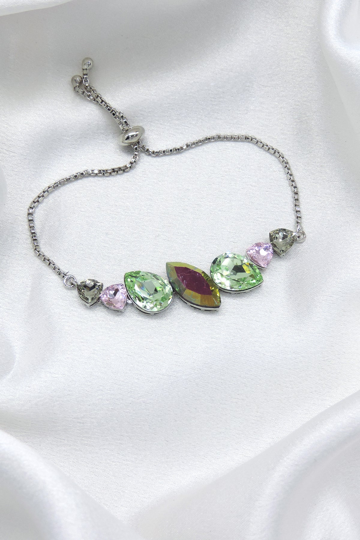 CZ Teardrop Slider Bracelets