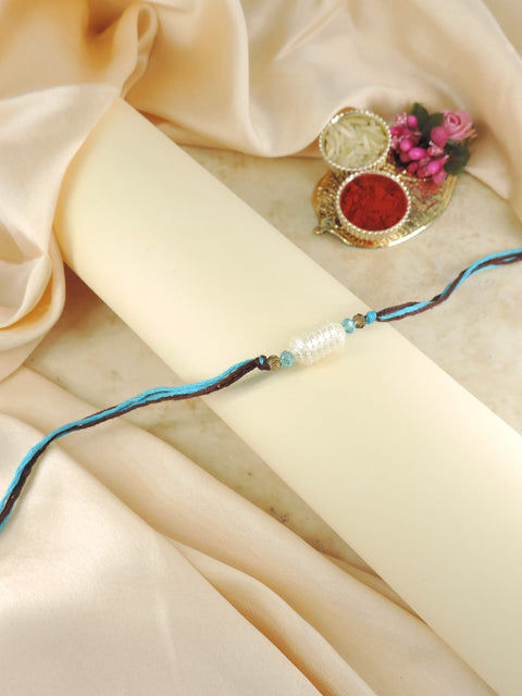 Pearl Bead Minimal Bhaiya Rakhi