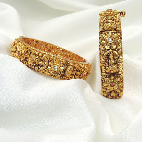 Temple Lakshmi antique bangle set for women