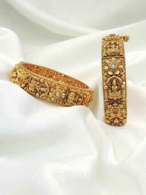 Temple Lakshmi antique bangle set for women
