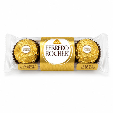Ferrero Rocher premium hazelnut chocolates pack with two individually wrapped chocolates, ideal for Rakhi gift hampers, festive gifting, and celebrations.