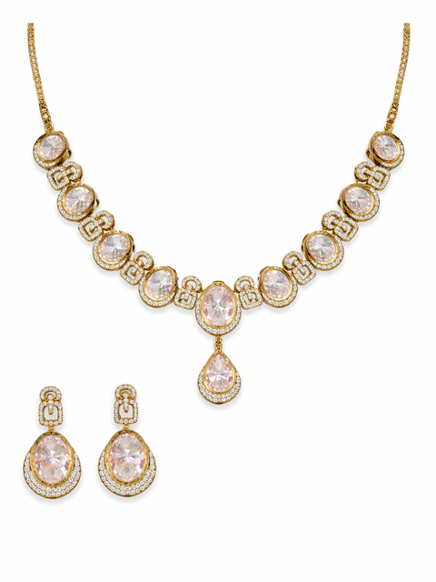 Emerald Green Drop Necklace Set