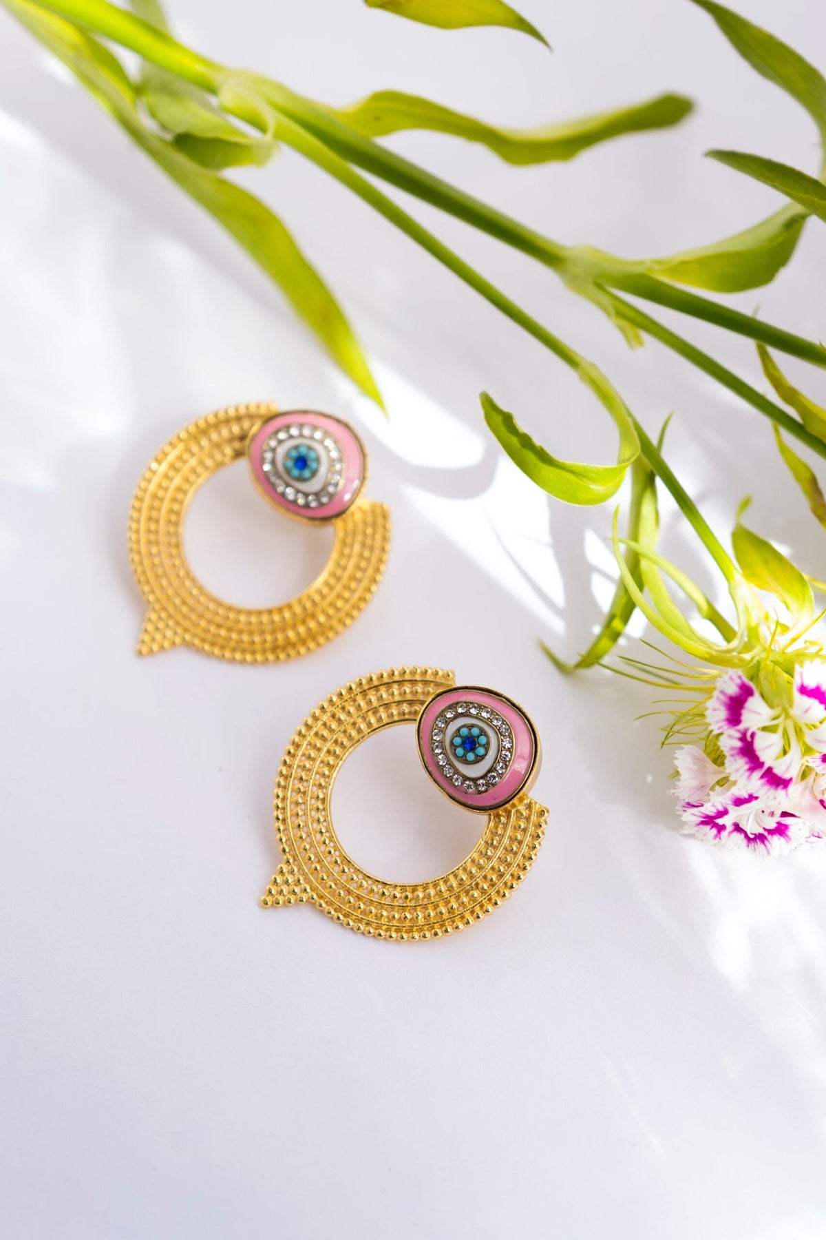 Evil eye earrings – Indian evil eye protection earrings for women USA – Joyrias