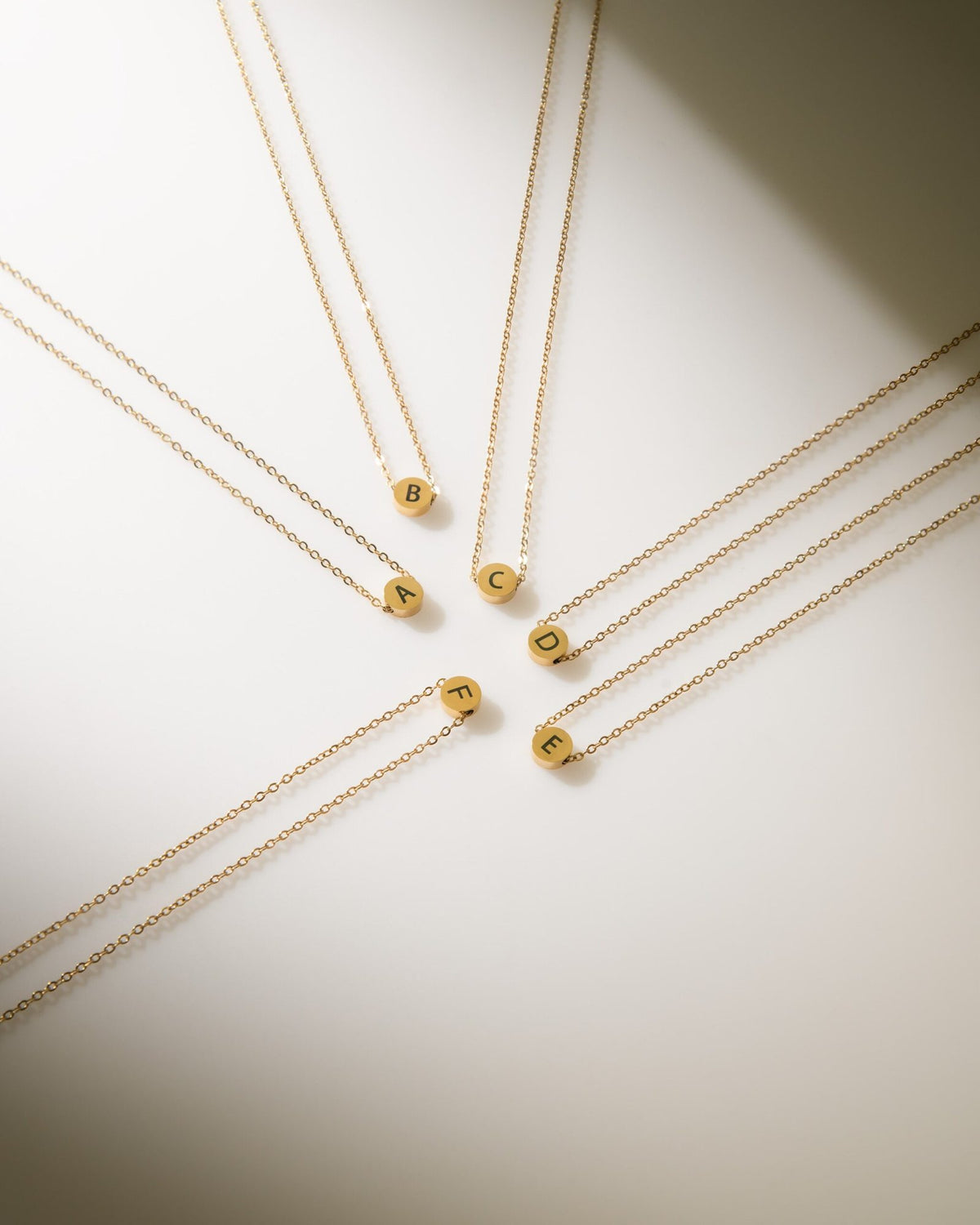 Gold initial letter necklace – personalized gold necklace gift for women USA – Joyrias