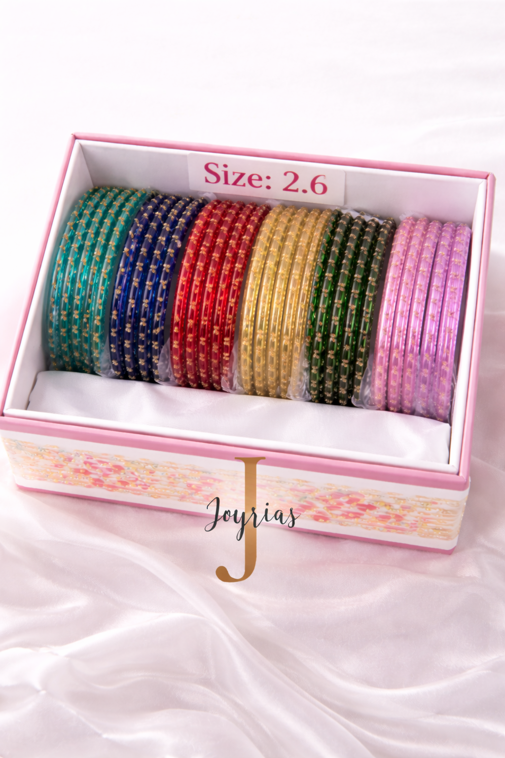 2.6 Multicolor Raindrop Glass Bangles Set | Trendy Waterdrop Stackable Bangles for Women | Mix Color Daily & Festive Wear |12 bangles in each set
