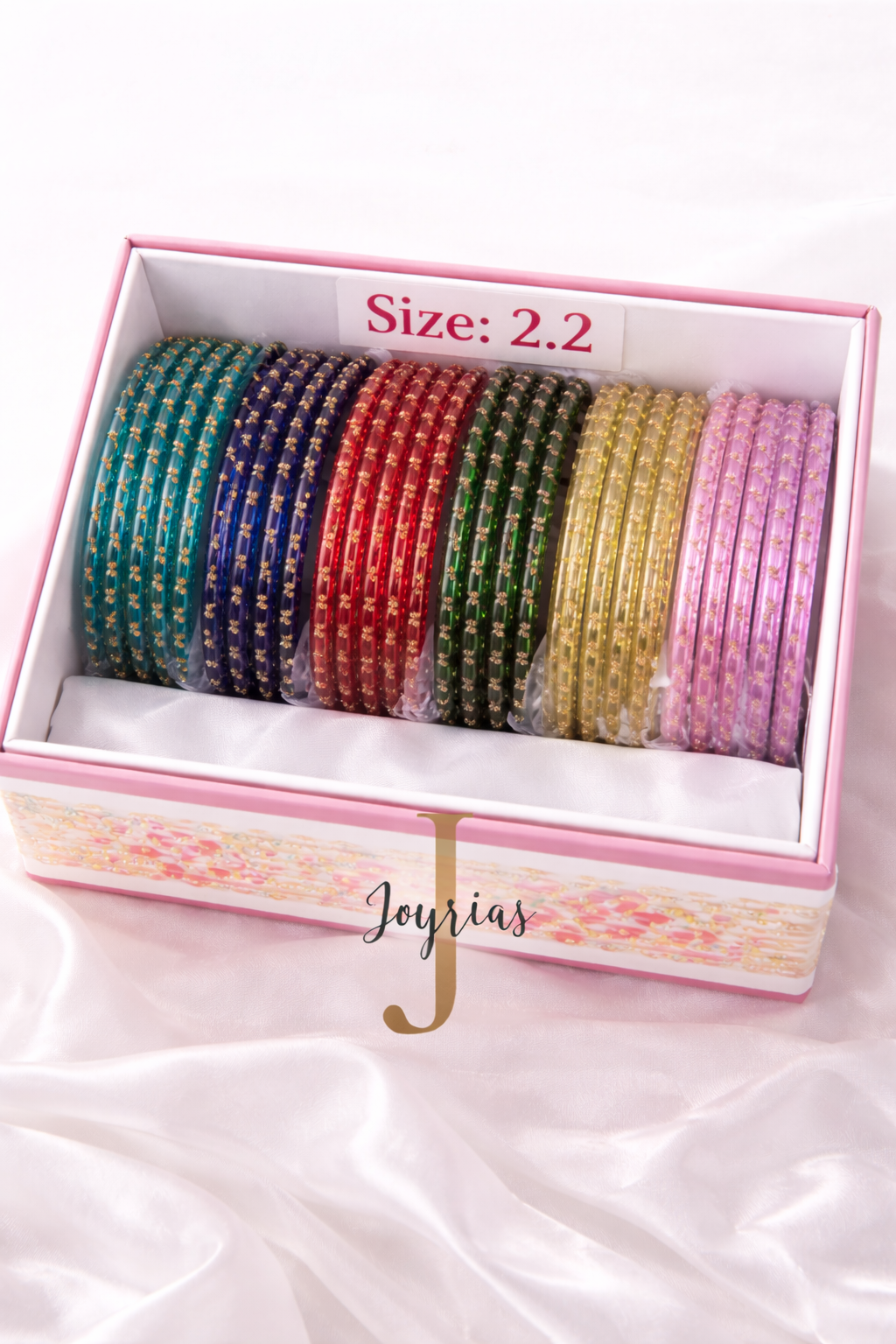 2.2 Multicolor Raindrop Glass Bangles Set | Trendy Waterdrop Stackable Bangles for Women | Mix Color Daily & Festive Wear |12 bangles in each set
