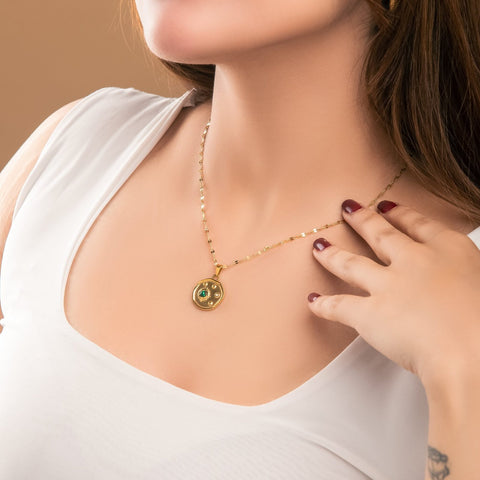 Starlit iris necklace – delicate Indian minimalist necklace for women USA – Joyrias