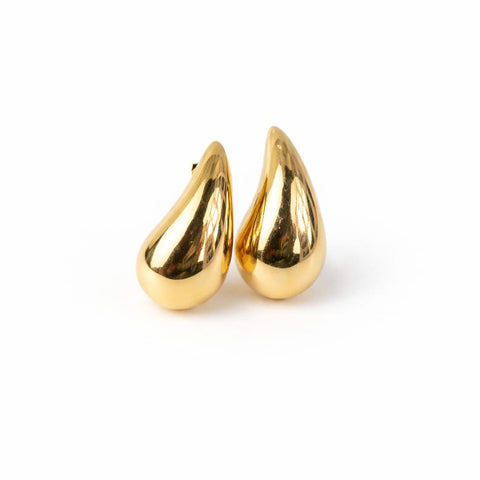 Minimalist Gold Teardrop Stud Earrings