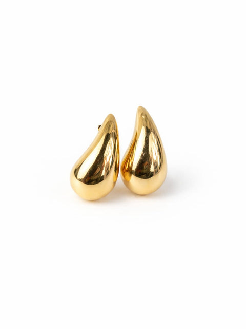 Minimalist Gold Teardrop Stud Earrings