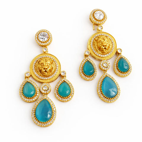 Royal Turquoise Statement Earrings