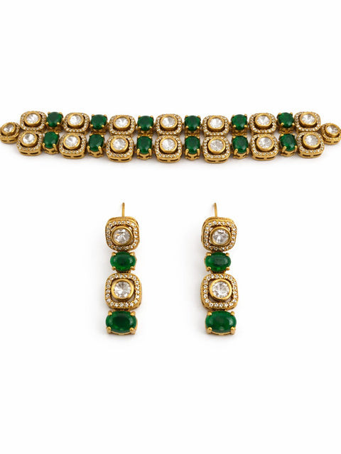 Ruby Pink Kundan Choker Necklace Set