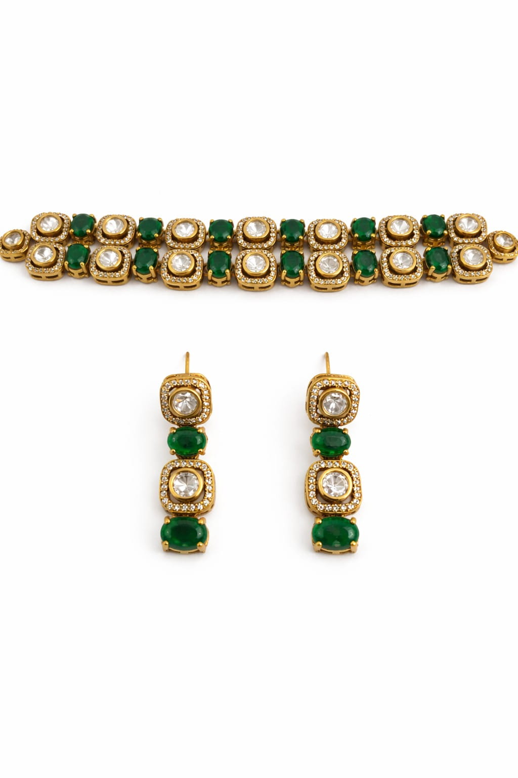 Ruby Pink Kundan Choker Necklace Set