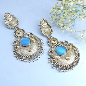 Silver Plated Turquoise Blue Earrings