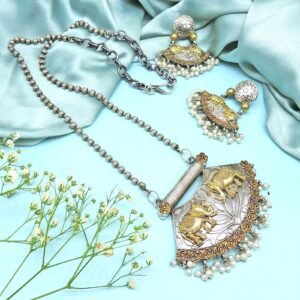 Silver and Golden plated Ganesha Pendant