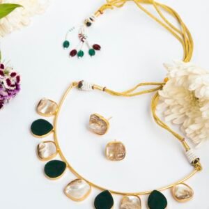 Green Druzy Stone Necklace