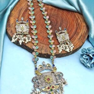 Dual Tone Long Necklace set