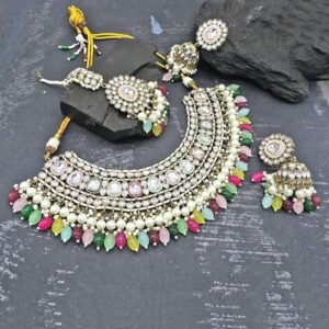 Multi-Color Kundan Necklace set